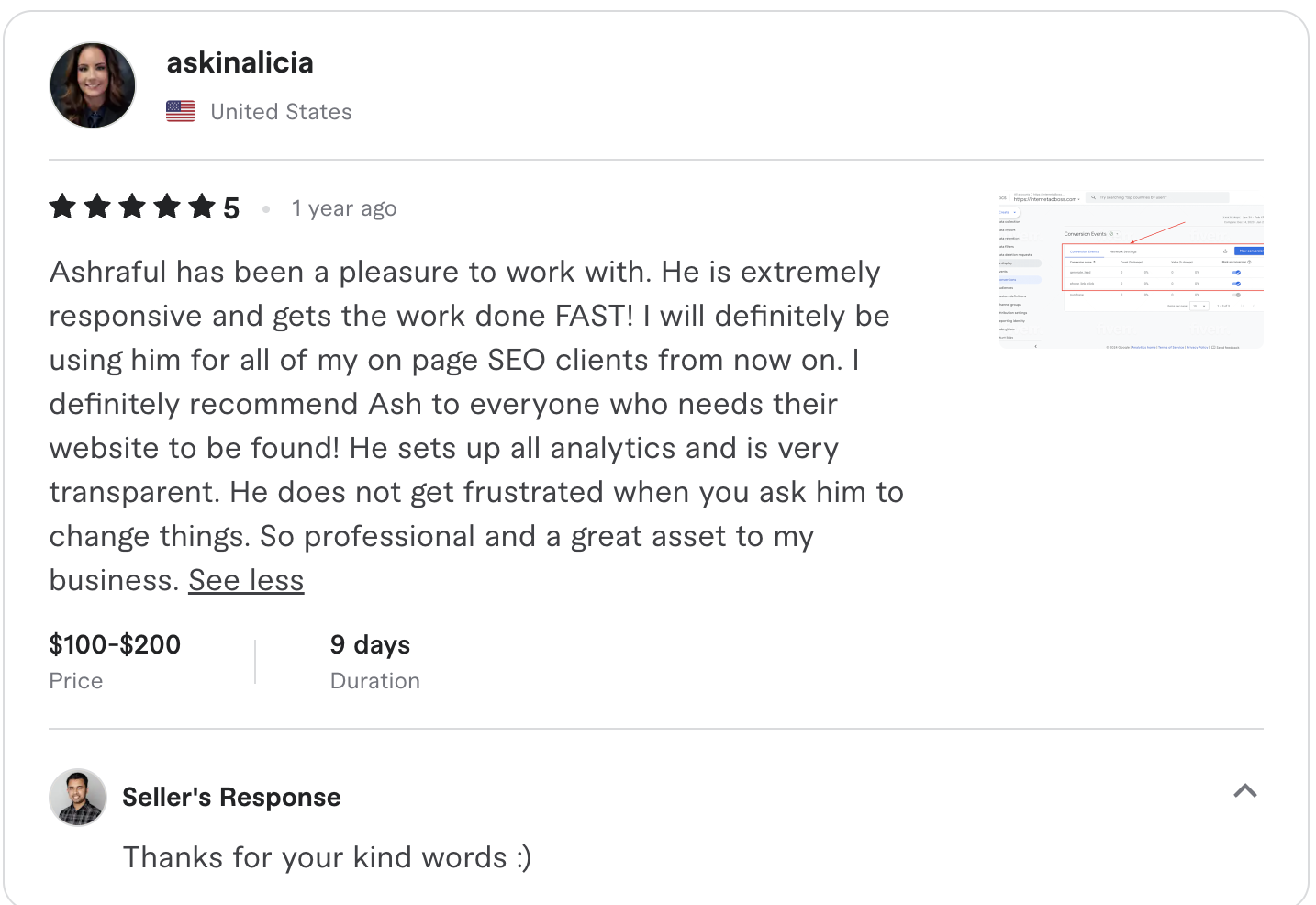 Fiverr review screenshot 10