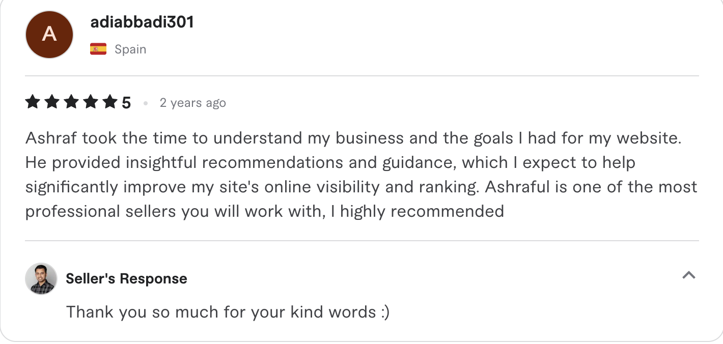 Fiverr review screenshot 14