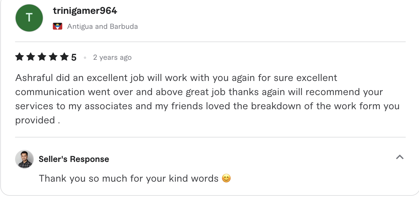 Fiverr review screenshot 15
