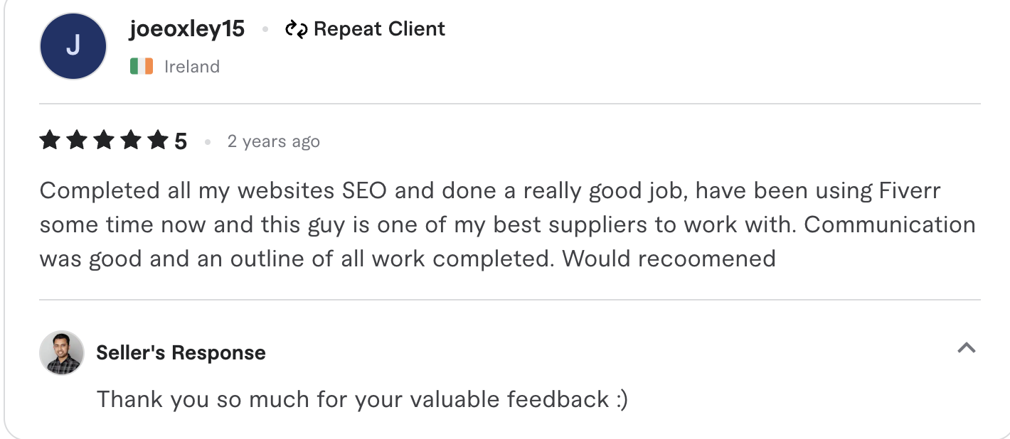 Fiverr review screenshot 20