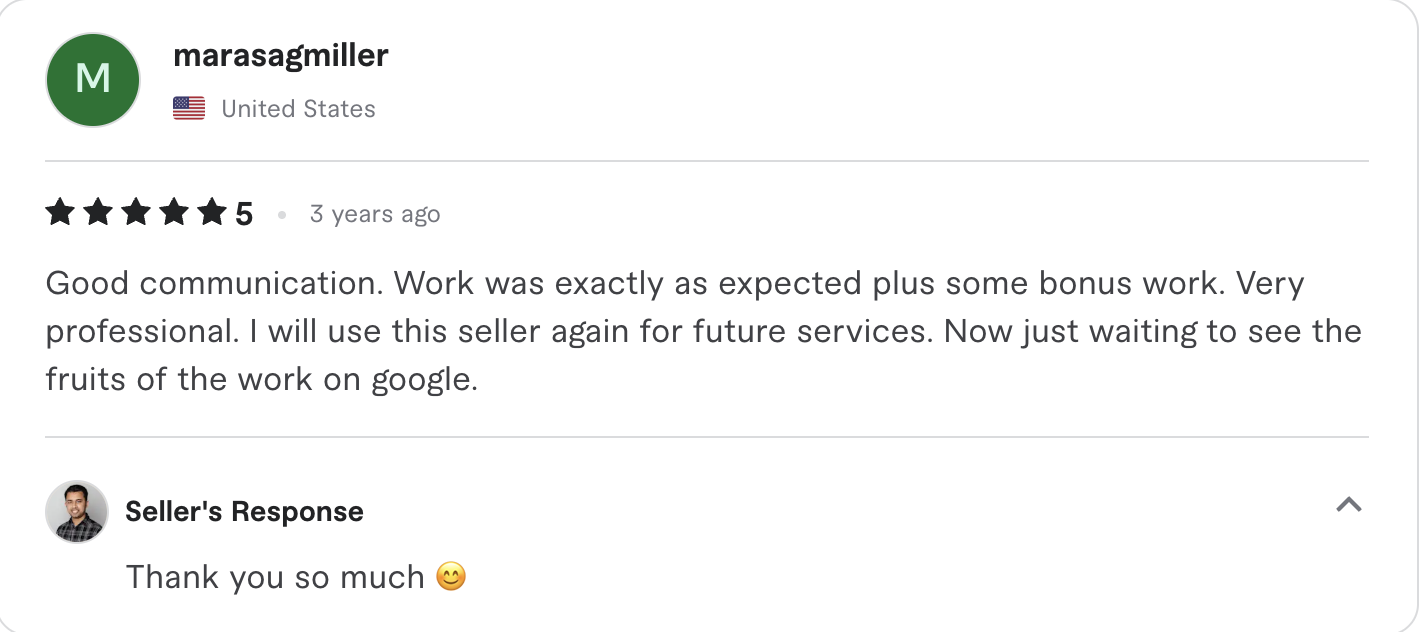 Fiverr review screenshot 25