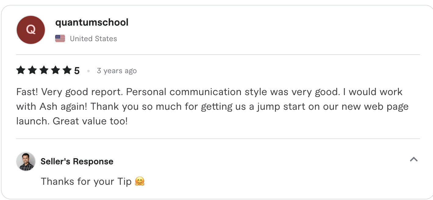 Fiverr review screenshot 32
